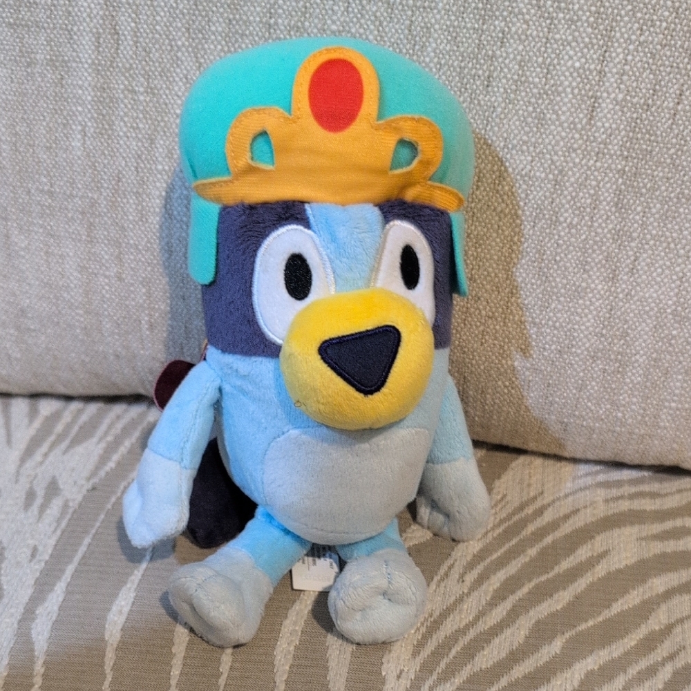 Plush Bluey with Colorful Helmet NWot